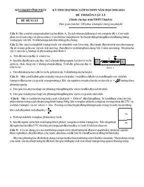 Kỳ thi chọn học sinh giỏi lớp 10 THPT năm học 2012-2013 đề thi môn Vật lý (dành cho học sinh thpt chuyên)